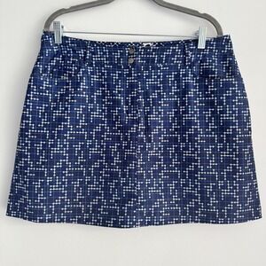 Slazenger‎ Women's Golf/Tennis/Pickleball Sport Skirt Skort Blue Geometric Sz 10